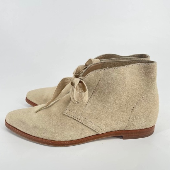 Alexander Wang Tan Suede Lace up Pointed Toe Ankle Booties Women's - Picture 7 of 10